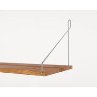 Einzelregal 27x80 Eiche/ Edelstahl