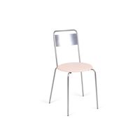 Petit Rond Spisebordsstol Rustfri Stål/Læder