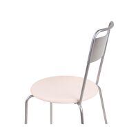 Petit Rond Spisebordsstol Rustfri Stål/Læder