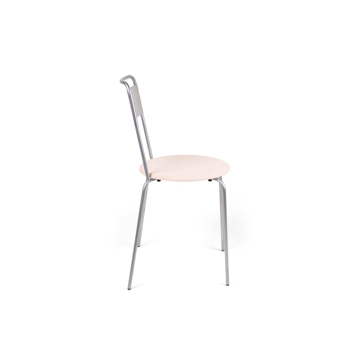 Petit Rond Spisebordsstol Rustfri Stål/Læder