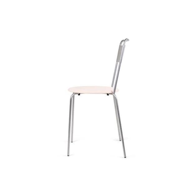 Petit Rond Dining Chair Stainless Steel/Leather