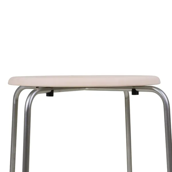 Petit Rond Stool Stainless Steel/Leather