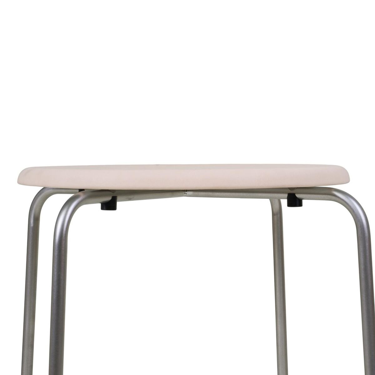 Petit Rond Acier Inoxydable/Cuir
