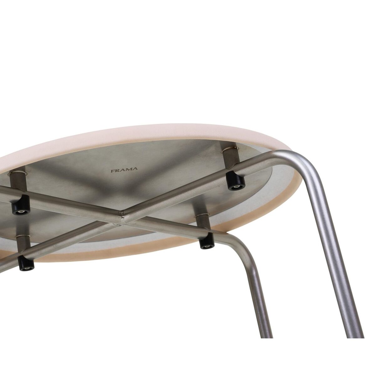 Petit Rond Acier Inoxydable/Cuir