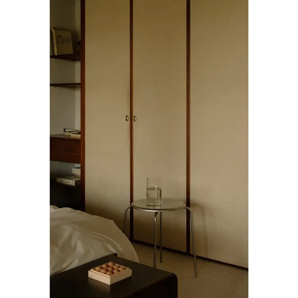 Petit Rond Stool Stainless Steel/Leather