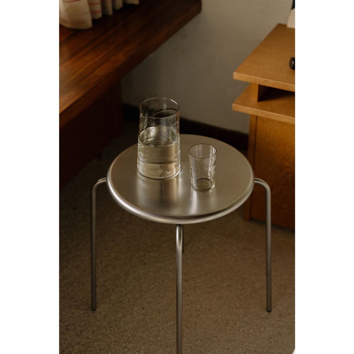 Petit Rond Acier Inoxydable/Cuir