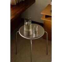 Petit Rond Acier Inoxydable/Cuir