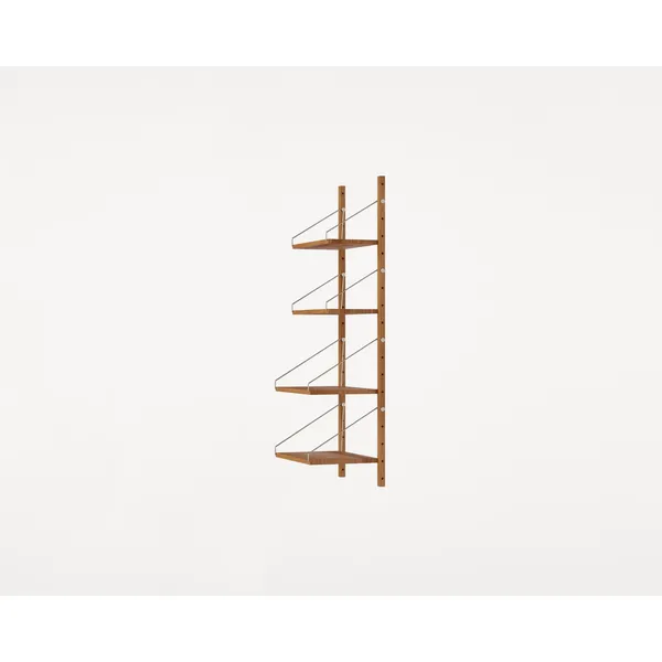 Shelf Library Single Section Bookcase 114.8x40 Natural Oak