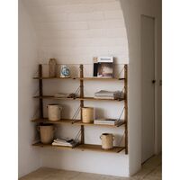 Shelf Library Single Section Bookcase 114.8x40 Natural Oak