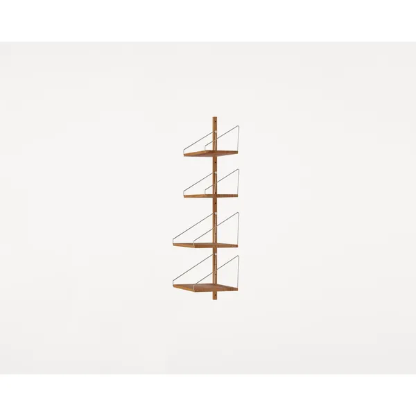 Shelf Library Add-On Section Shelf Natural Oak