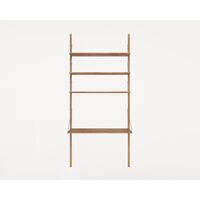 Shelf Library Desk Section Bookcase 185.2x80 Natural Oak