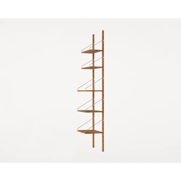 Shelf Library Single Section Bookcase 185.2x40 Natural Oak