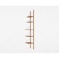 Shelf Library Single Section Bookcase 185.2x40 Natural Oak