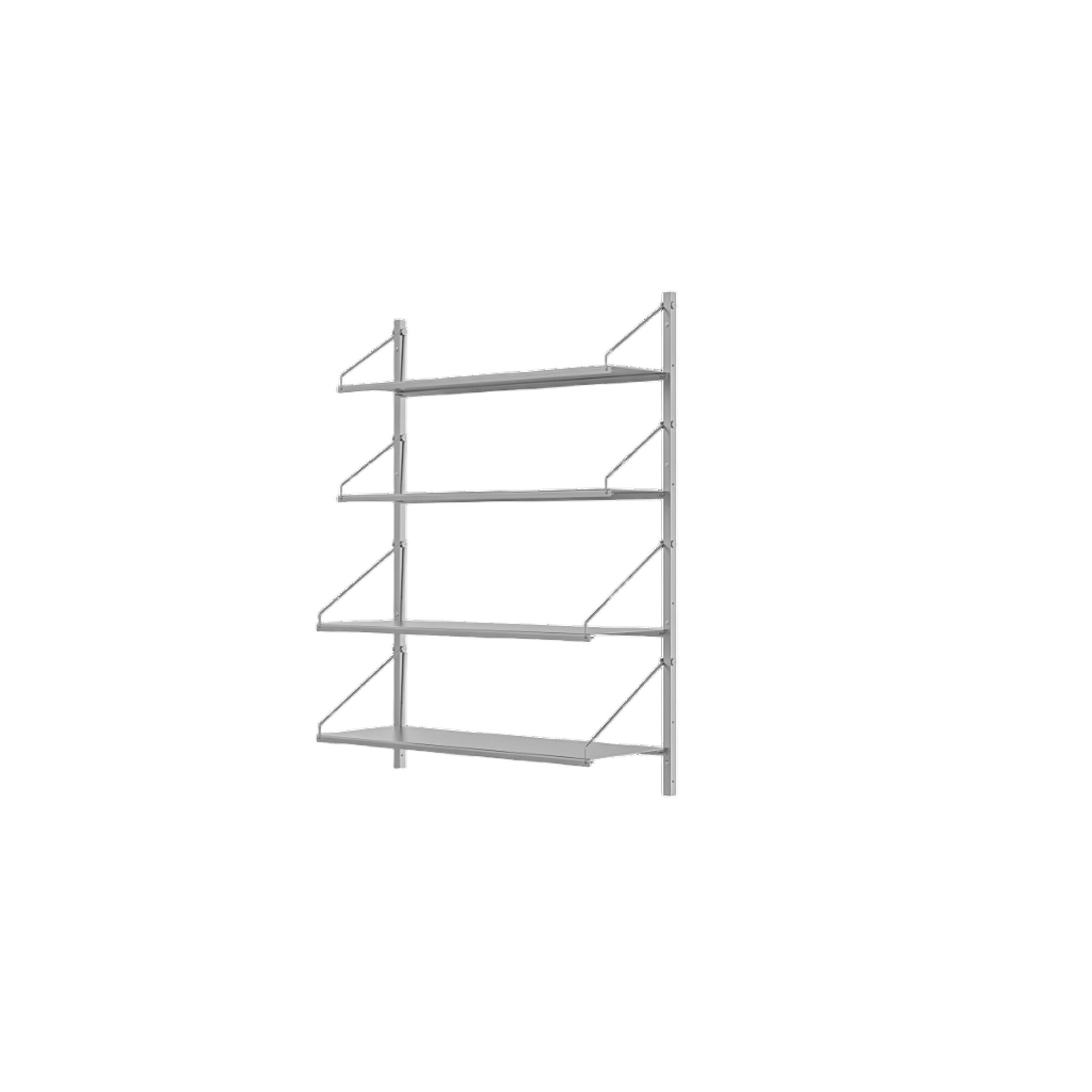 Shelf Library Single Section Reol 108,4x80 Rustfri Stl