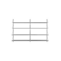 Shelf Library Double Section Reol 108,4x80 Rustfri Stål