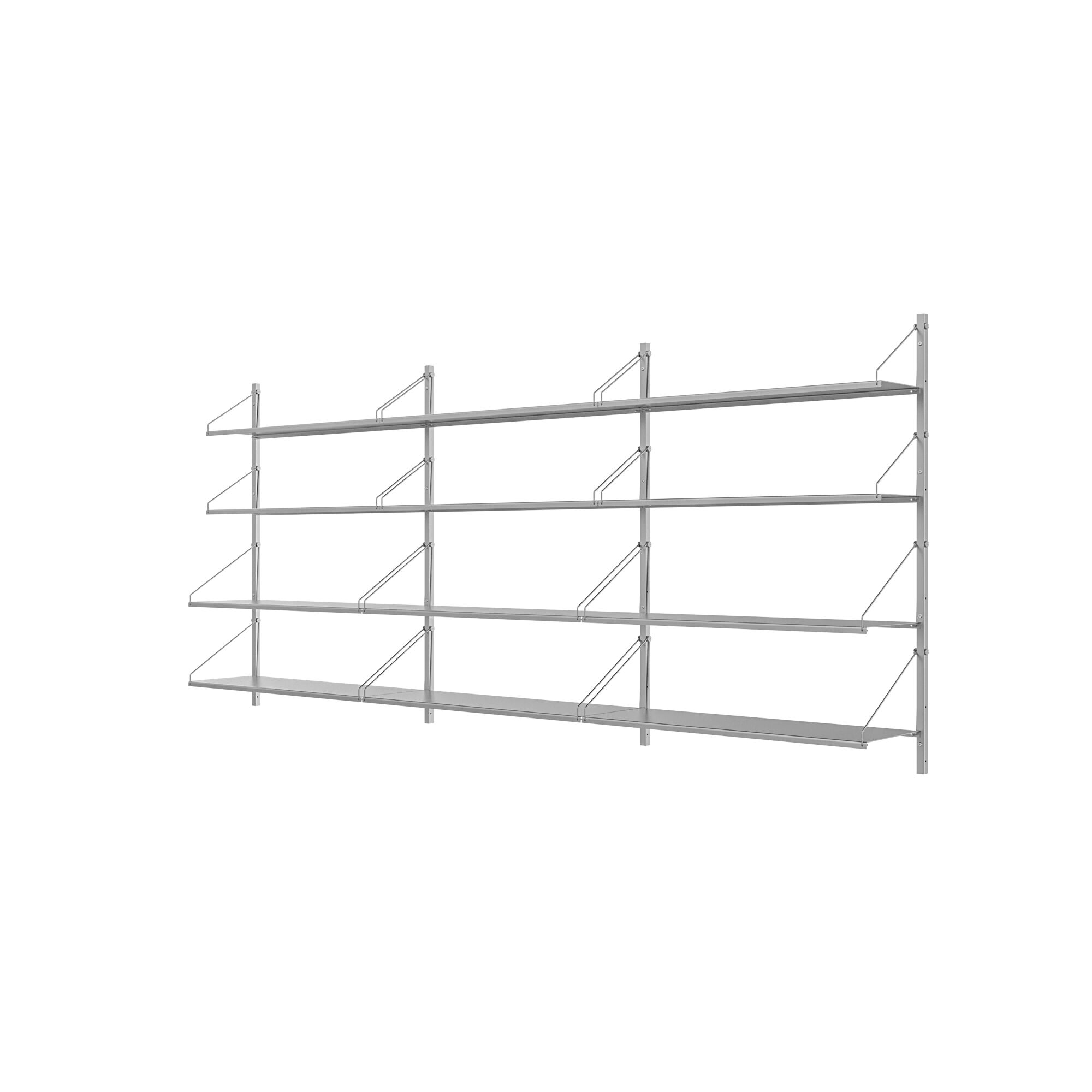 Shelf Library Triple Section Reol 108,4x80 Rustfri Stl
