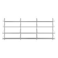 Shelf Library Trippelseksjonshylle 108,4x80 Rustfritt Stål