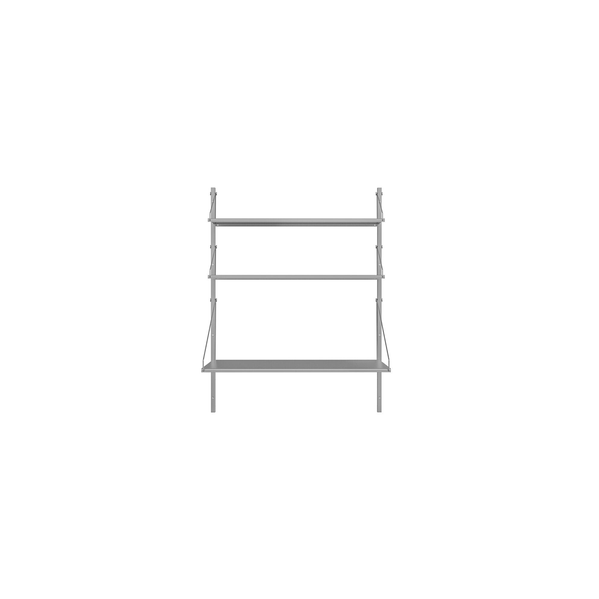 Shelf Library Desk Section Reol 108,4x80 Rustfri Stl