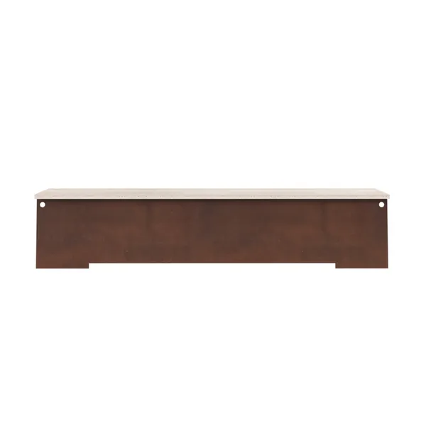 64 Bench Corten Steel/Travertine
