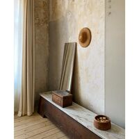 64 Bench Corten Steel/Travertine