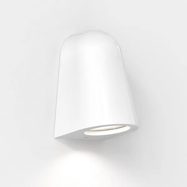 Mast Wandlampe, Hochglanz Weiß