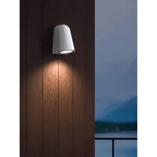 Mast Wandlampe, Hochglanz Weiß