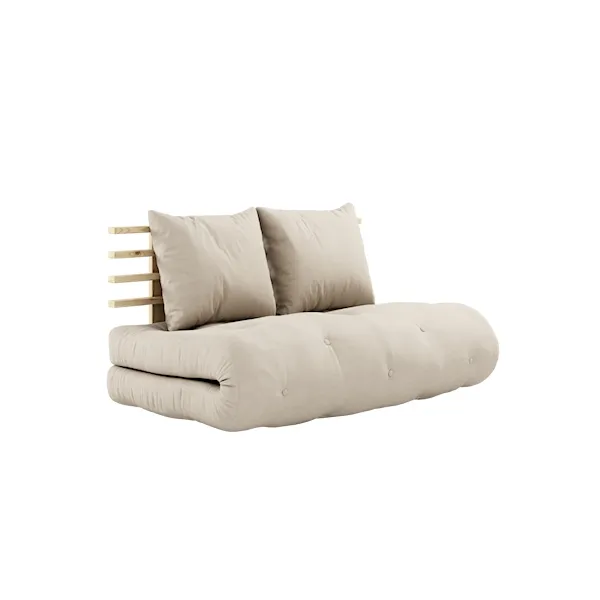 Shin Sano Sofa Clear Lacquered Pine/747 Beige