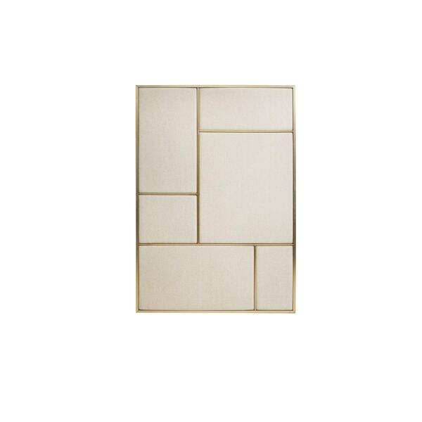 Nouveau Pin Notice Board Large Brass/Canvas