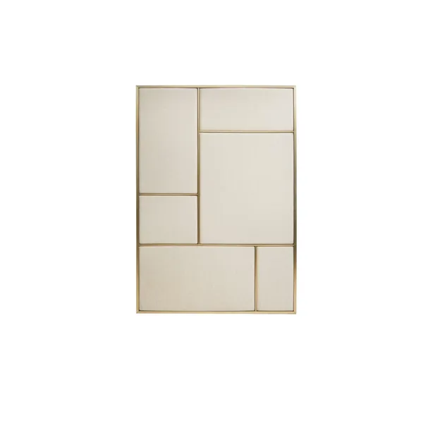 Nouveau Pin Notice Board Large Brass/Canvas