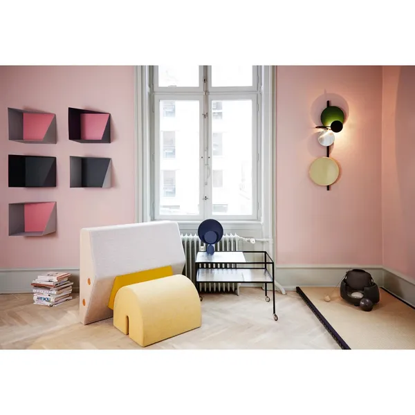 Keystone Armchair Peach/ Off White/ Gray