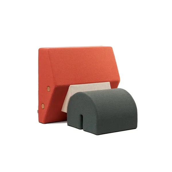 Keystone Armchair Peach/ Off White/ Gray