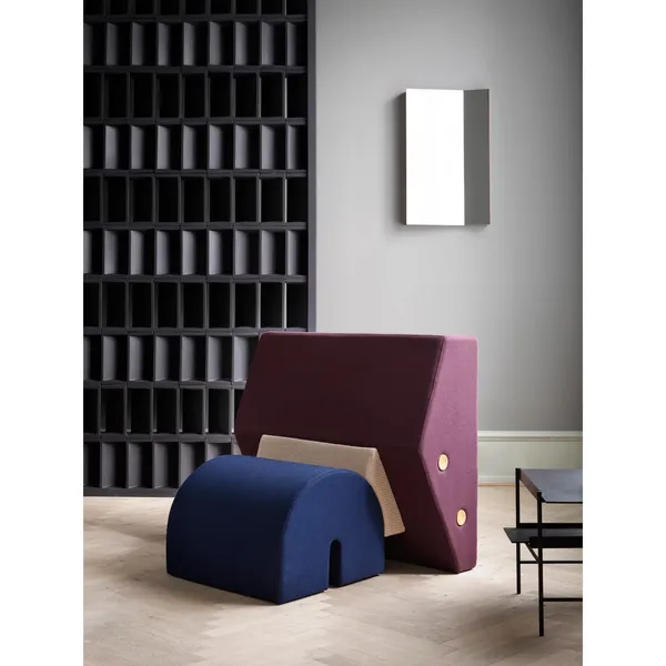 Keystone Armchair Peach/ Off White/ Gray