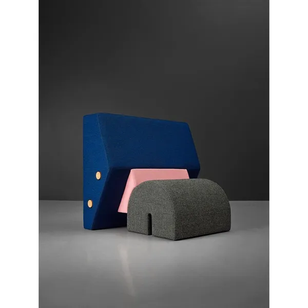 Keystone Armchair Peach/ Off White/ Gray