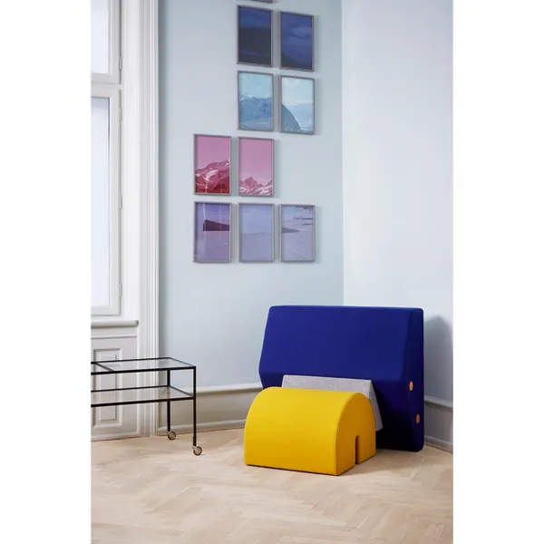 Keystone Lænestol Fig Puple/Off White/Navy Blå