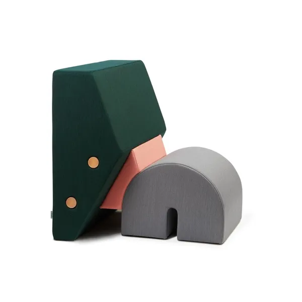 Keystone Armchair Green/ Pink/ Gray