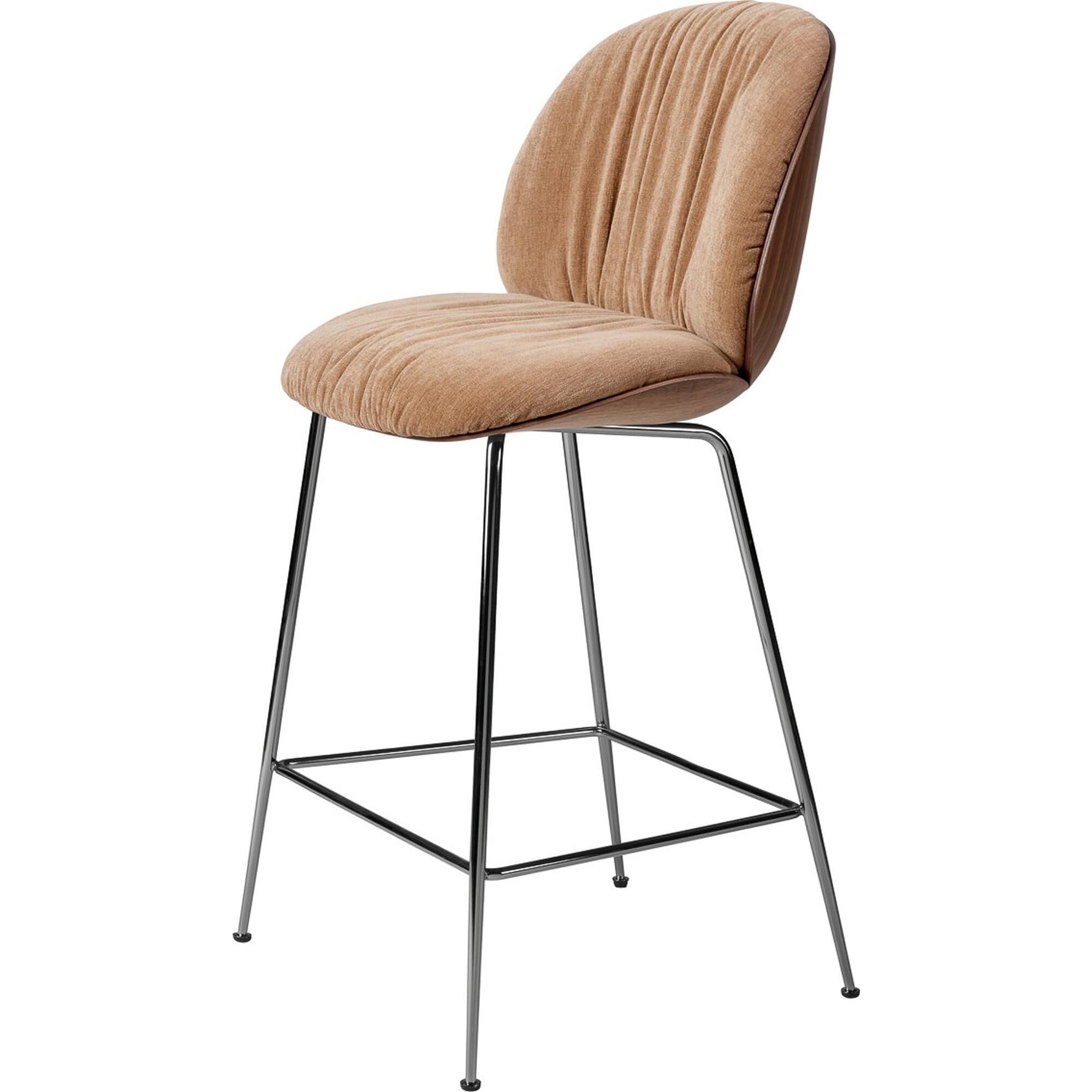 Beetle Soft Barstol H67 Sort Krom/Amerikansk Valnød/Belsuede Speical/Dedar 132