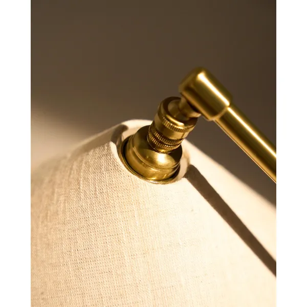Gräshoppa Bordlampe Messing/Canvas