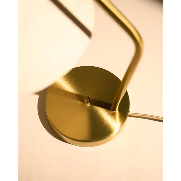 Gräshoppa Bordlampe Messing/Canvas