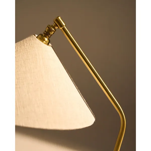 Gräshoppa Bordlampe Messing/Canvas