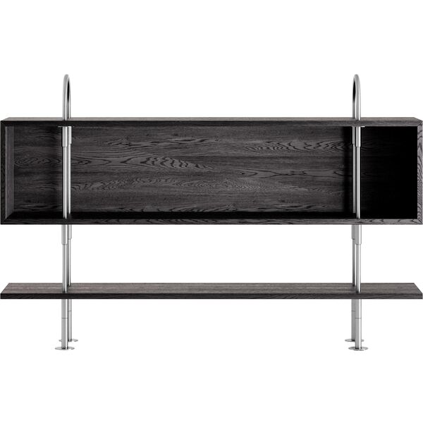 Estantería Keen 160 de 1 Estante y Caja en Acero Inoxidable/chapa de Fresno