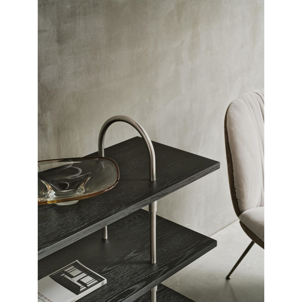 Keen 160 Shelving System 3 Shelves Stainless Steel/Ash Veneer