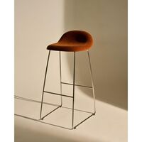 3D Barstol H75 Rustfri Stål/Belsuede Special Dedar 133