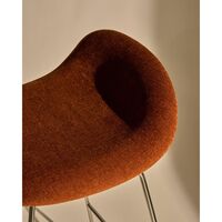 3D Barstol H75 Rustfri Stål/Belsuede Special Dedar 133