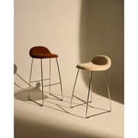 3D Barstol H75 Rustfri Stål/Belsuede Special Dedar 133