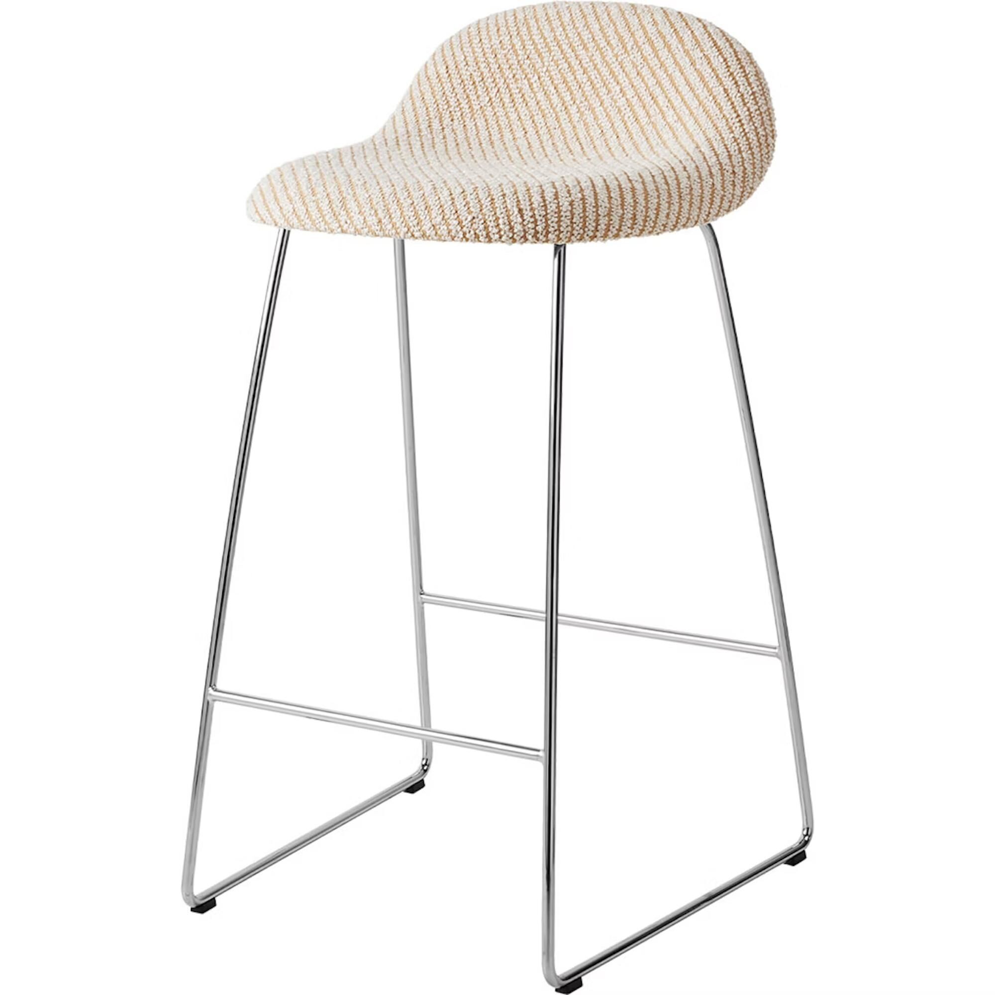 3D Barstol H65 Rustfri Stål/Lupo Special Diagonal Bouclé/Dedar 009
