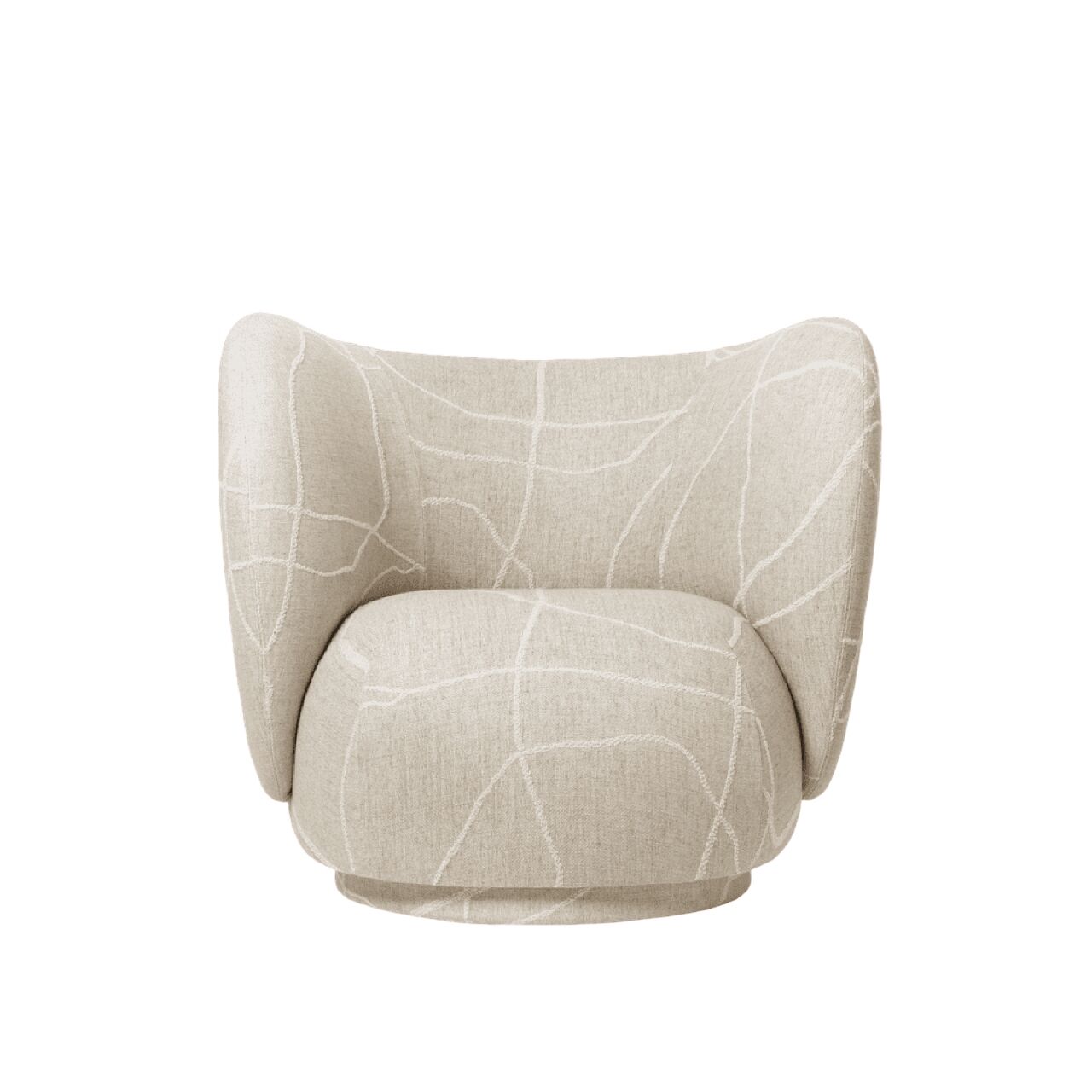 Fauteuil Pivotant Rico de , Coloris Lis/ Sable