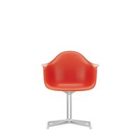 Eames Plastic DAL RE Dining Chair Mohnrot/ Chrom