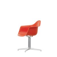 Eames Plastic DAL RE Dining Chair Mohnrot/ Chrom