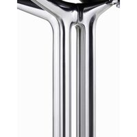 Eames Plastic DAL RE Dining Chair Mohnrot/ Chrom