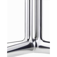 Eames Plastic DAL RE Dining Chair Mohnrot/ Chrom